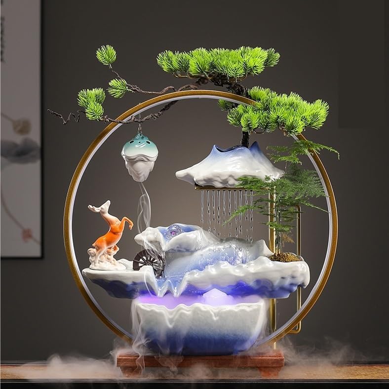 Creative Indoor Self-Circulating Water Fountain Ornament for Office and Living Room