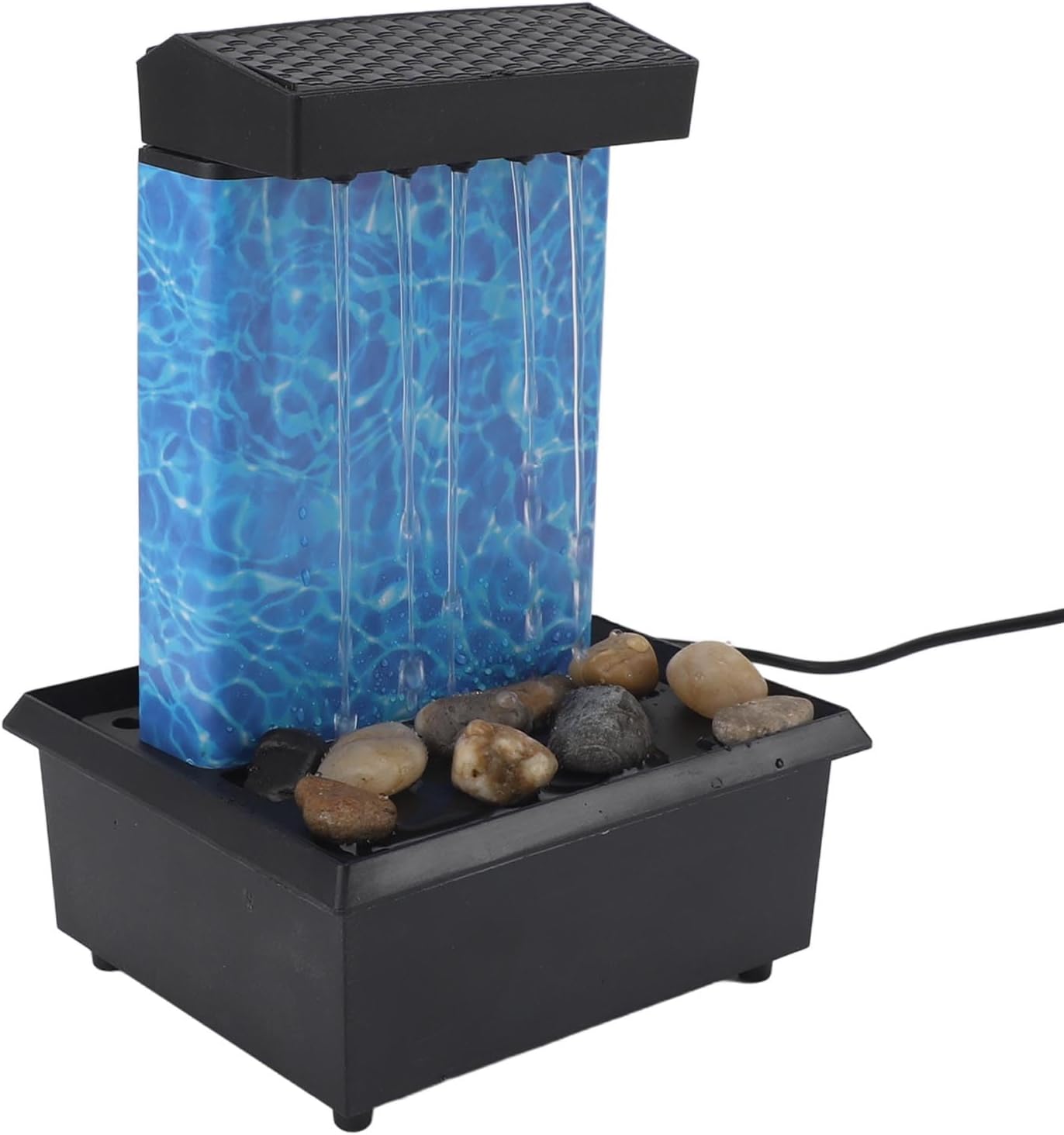 Indoor LED Waterfall Tabletop Fountain with River Rocks 1