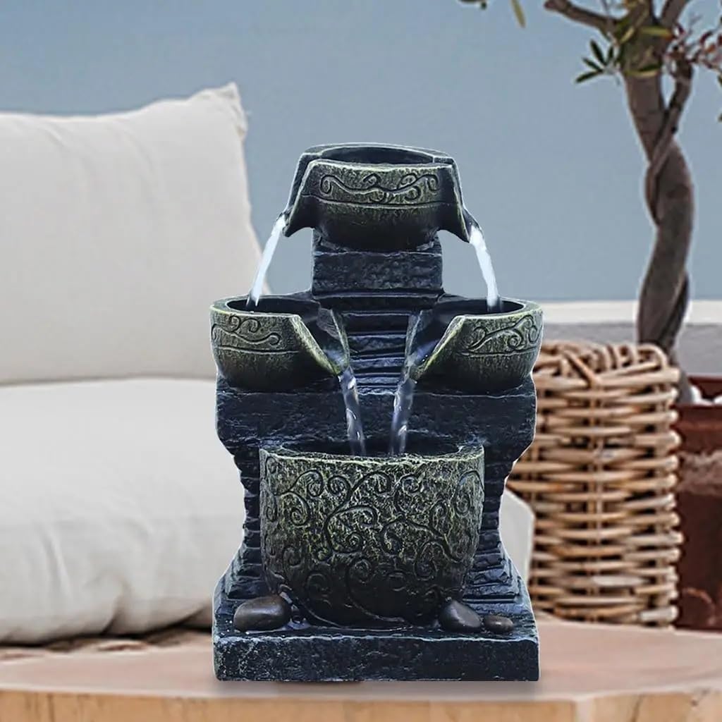 LED Light Water Feature Fountain Indoor Decor