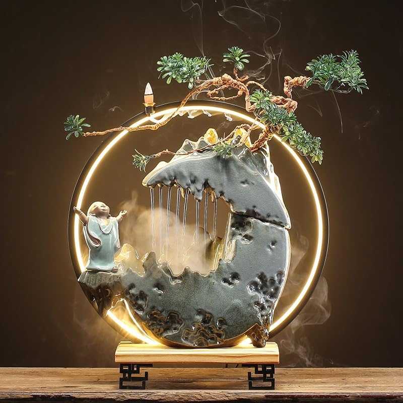 Indoor Fountain Tabletop Water Feature Zen Decor