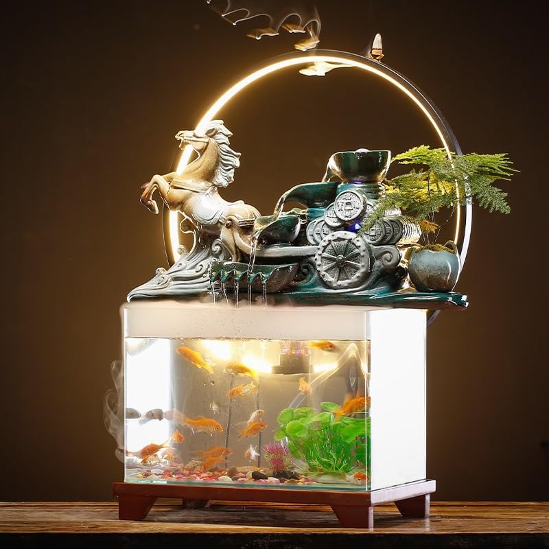 Chinese Style Tabletop Indoor Fountain with Water Flow