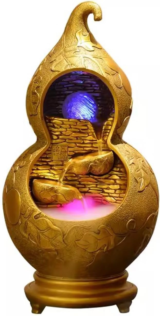 Elegant Desktop Water Fountain with LED Lights