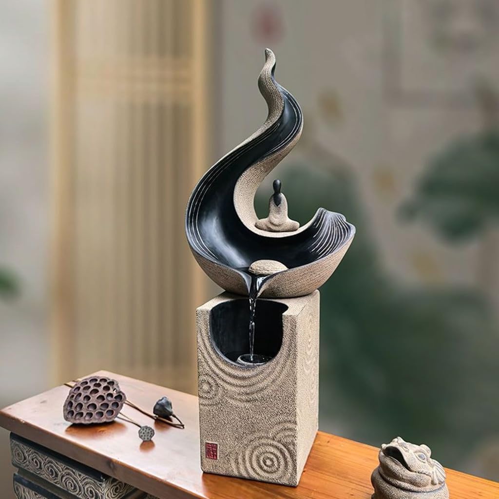 Water Circulation Decorative Tabletop Fountain for Home Office Study Porch