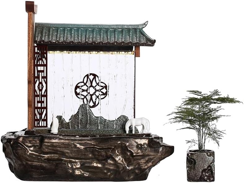 Indoor Fountain Tabletop Ceramic Water Ornament Humidifier