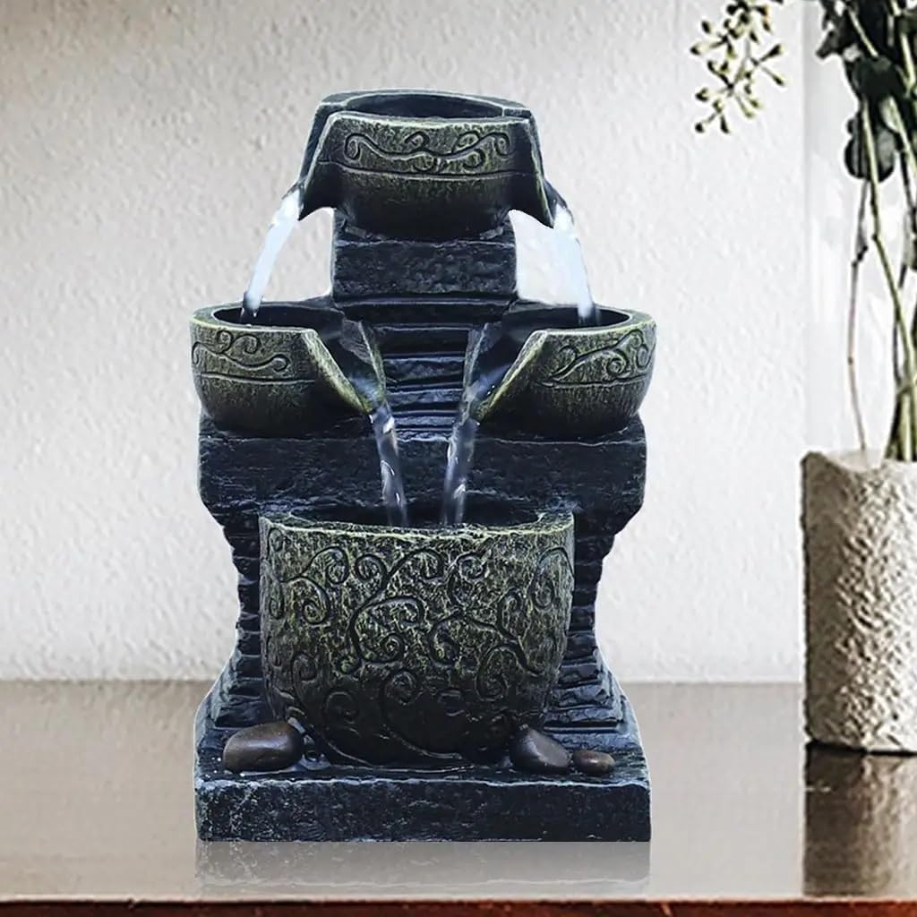 LED Light Water Feature Fountain Indoor Decor