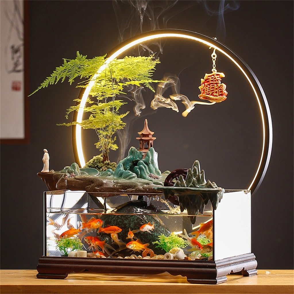 Elegant Fish Tank Water Ornament for Home Office