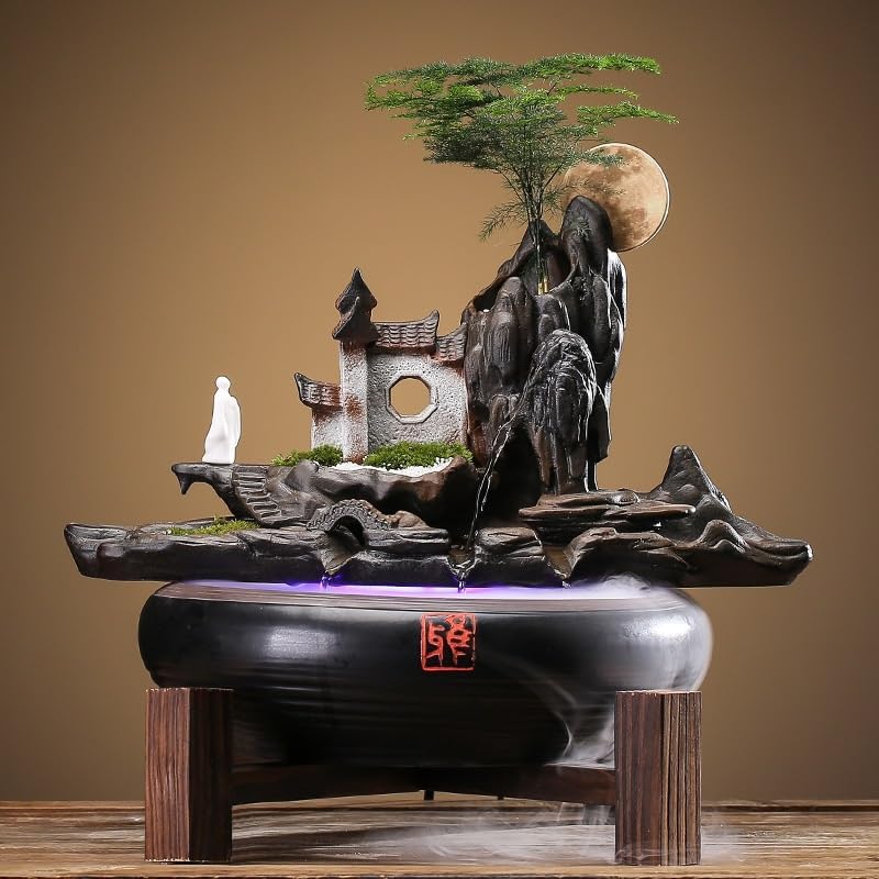 Elegant Indoor Ceramic Fountain for Home Office Decor