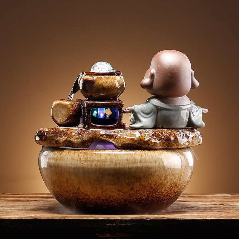 Modern Tabletop Indoor Fountain for Home Office Decor