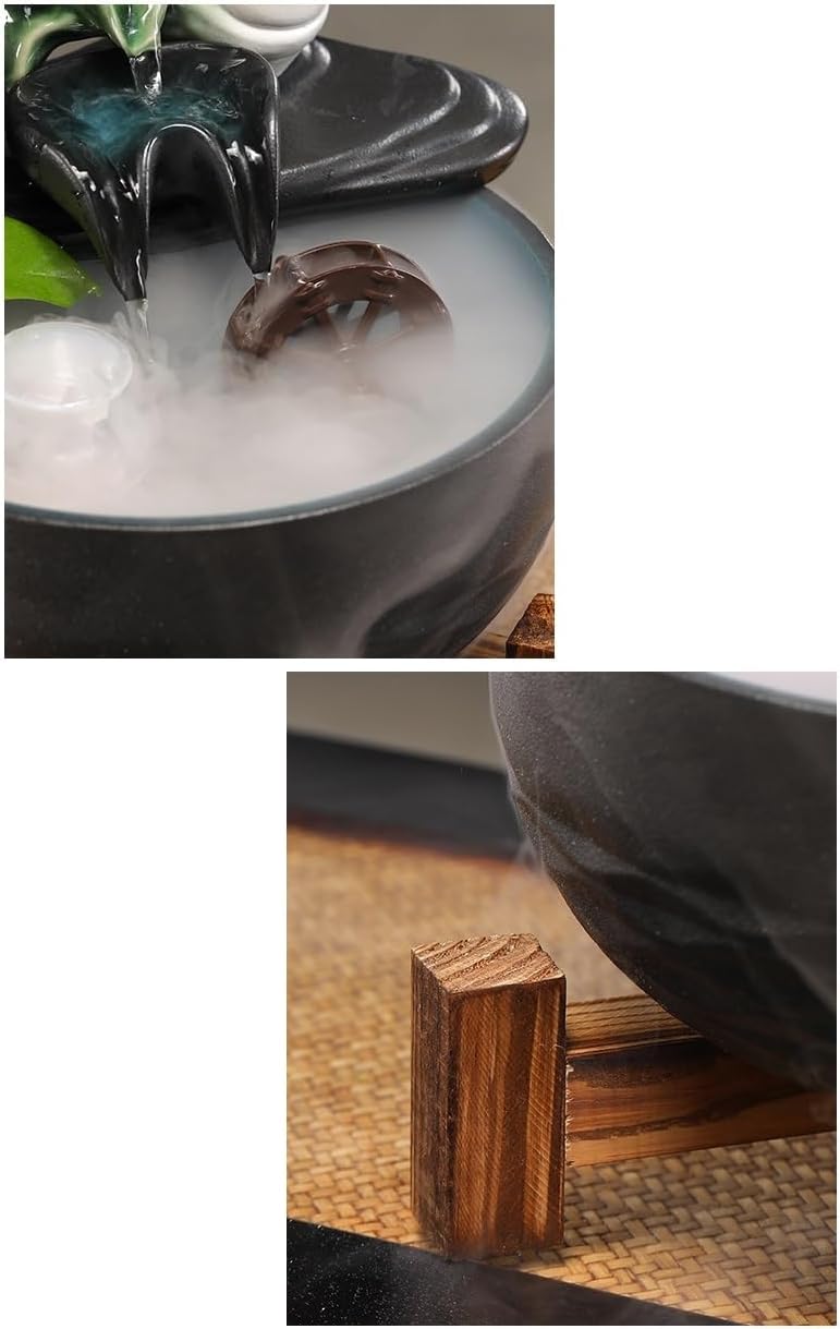 Zen Waterfall Tabletop Fountain Decor for Home and Office