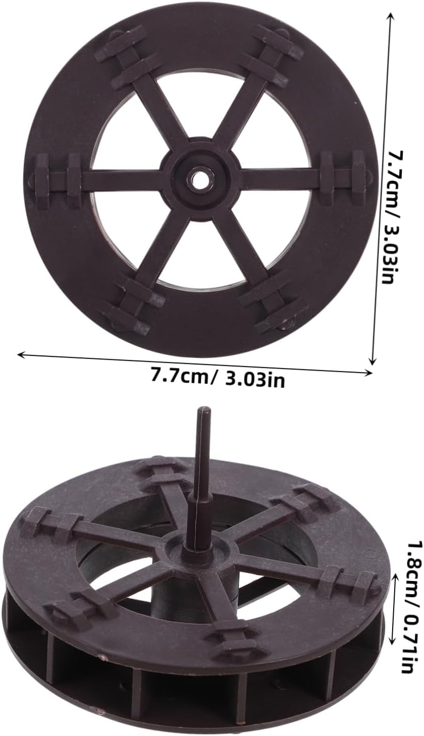 Cabilock 2pcs Rotating Water Wheel Fountain Decor