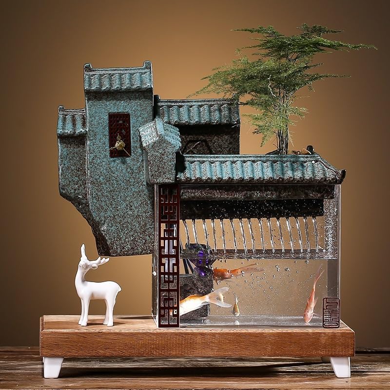 Indoor Fountain Tabletop Ceramic Humidifier Decor