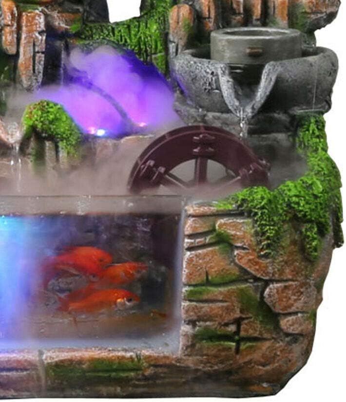 11 Inch Tabletop Fountain with Crystal Lighting and Rolling Ball