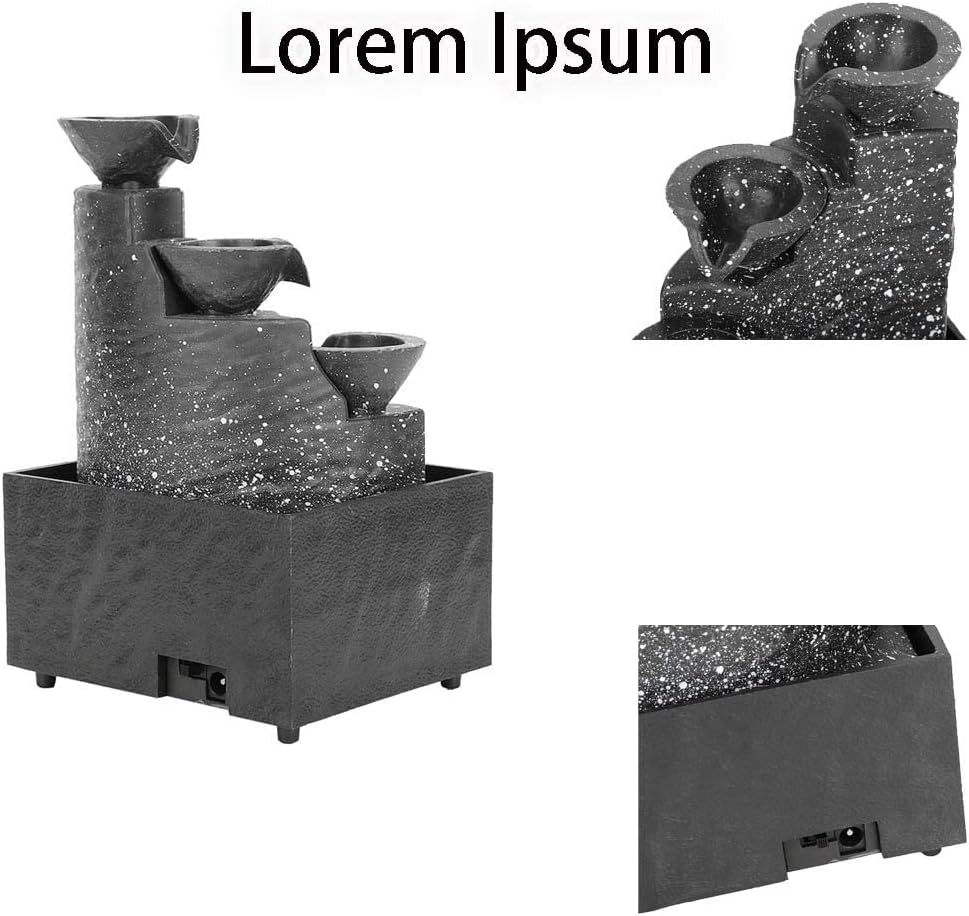 Yitengteng Indoor Fountain Ornament Mini Tabletop Fountain Decoration for Home Office