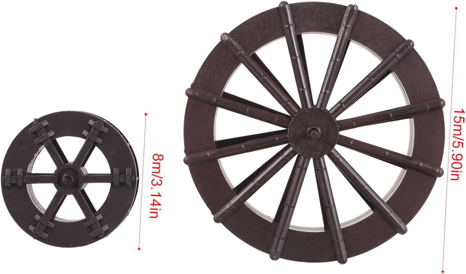 2pcs Fountain Feng Shui Wheel Sculpture Decor Tabletop Mini Waterfall Accessories