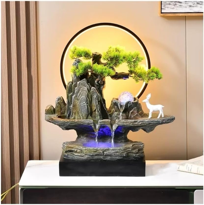 Elegant Tabletop Fountain with LED Light