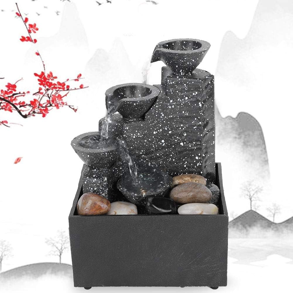 Cocoarm Tabletop Fountain with Stone and LED Light