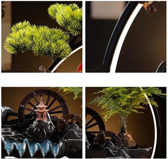 Indoor Water Fountain Decor for Home Office Zen Style