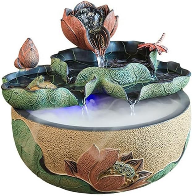 Elegant Lotus Desktop Fountain for Serenity and Decor