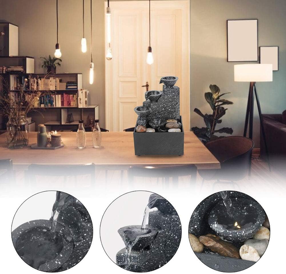 Cocoarm Tabletop Fountain with Stone and LED Light