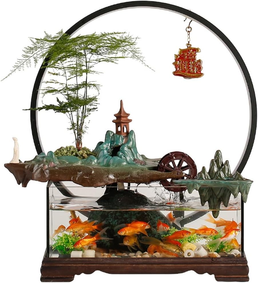 Elegant Fish Tank Water Ornament for Home Office
