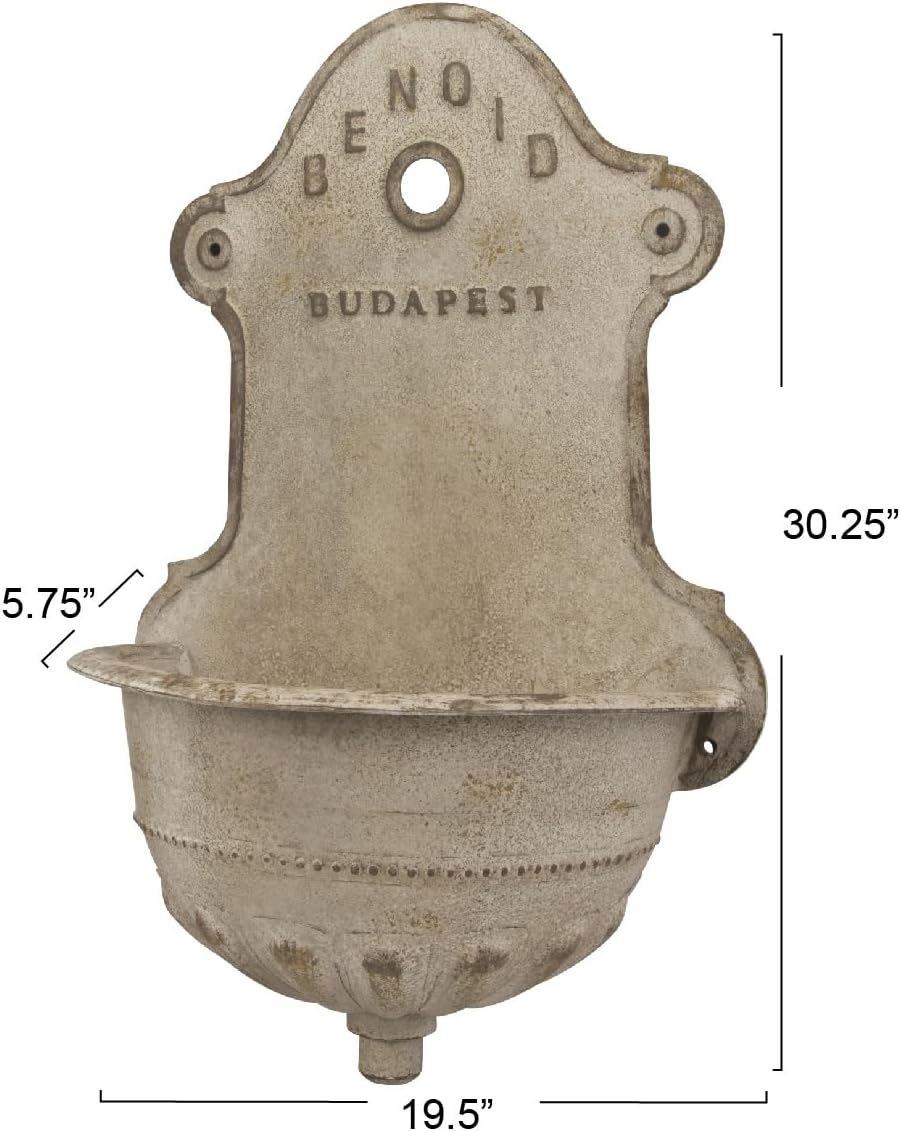 Creative Co Op Vintage Wall Water Fountain