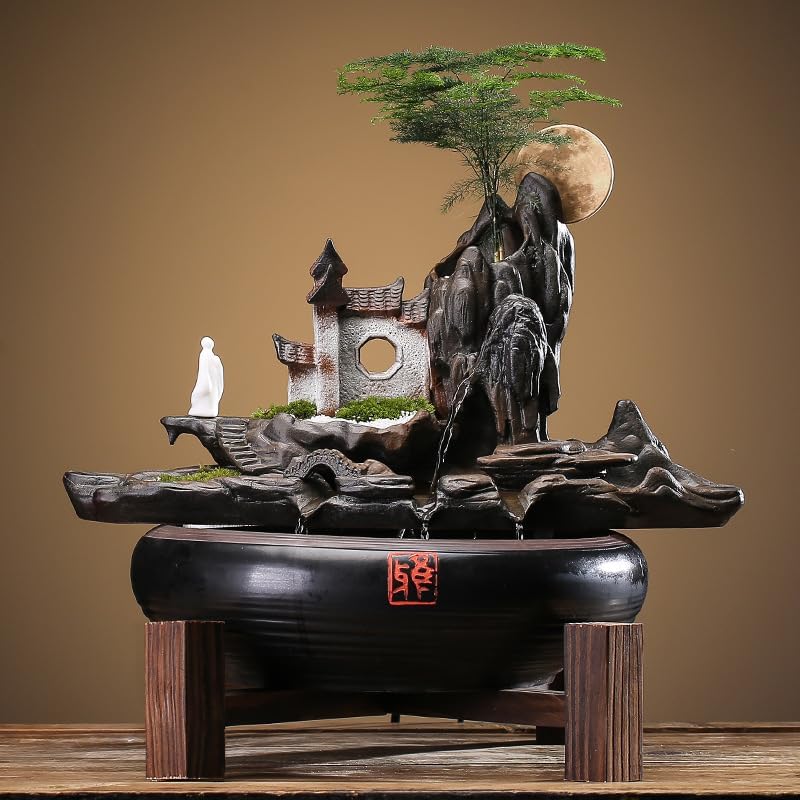 Elegant Indoor Ceramic Fountain for Home Office Decor