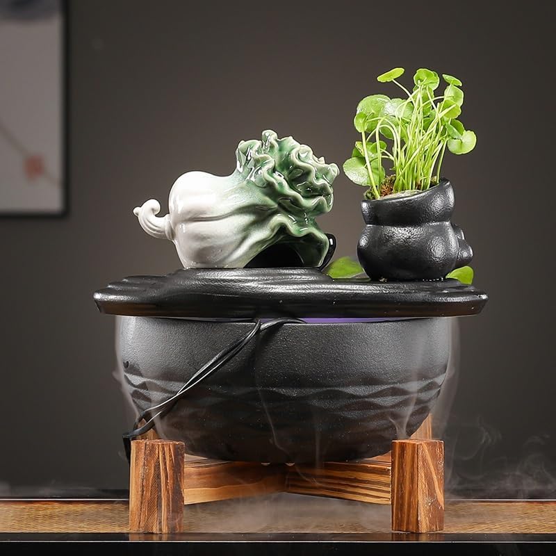 Zen Waterfall Tabletop Fountain Decor for Home and Office