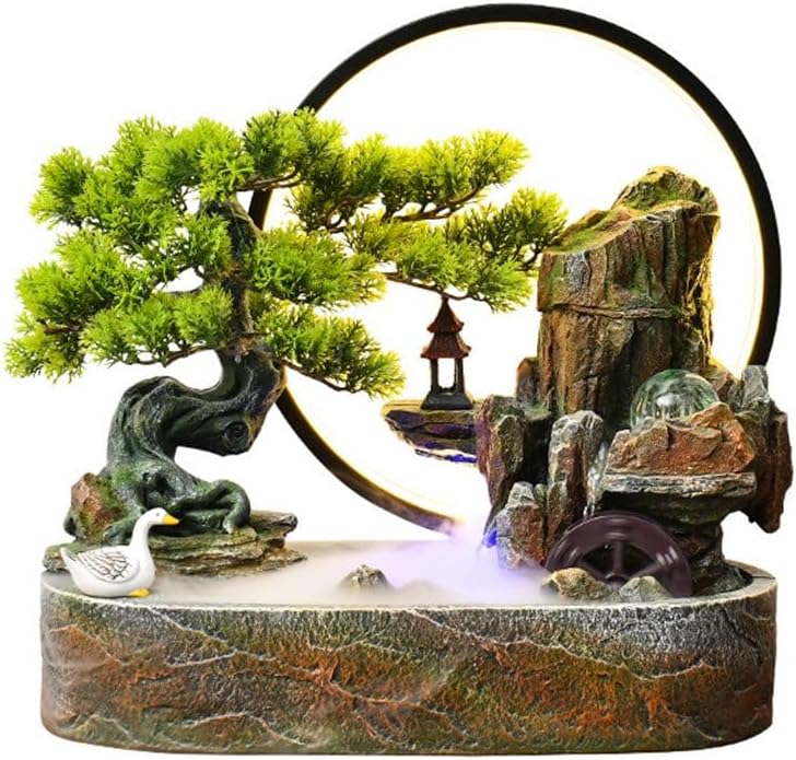Rockery Water Fountain for Desk or Office Decor
