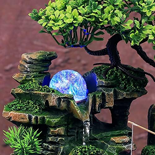 Stylish Rockery Tabletop Fountain with LED Light