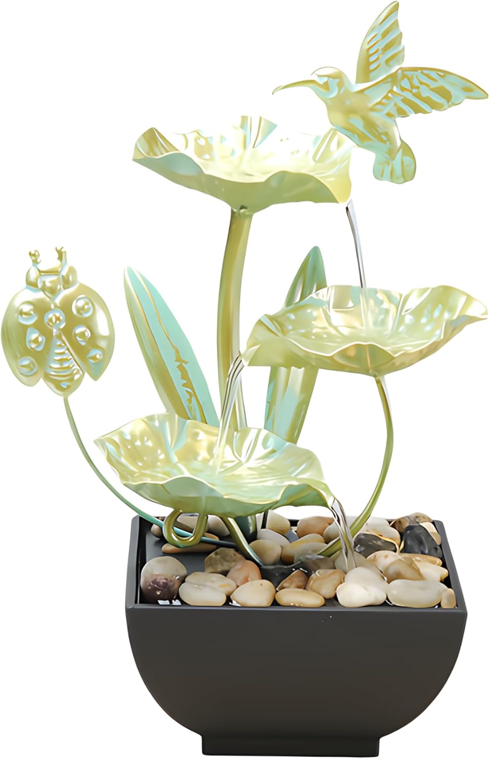 11 Inch Tabletop Water Fountain with LED Light