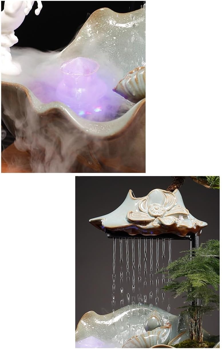 AQWASYUTER Zen Waterfall Decorative Fountain for Home Office