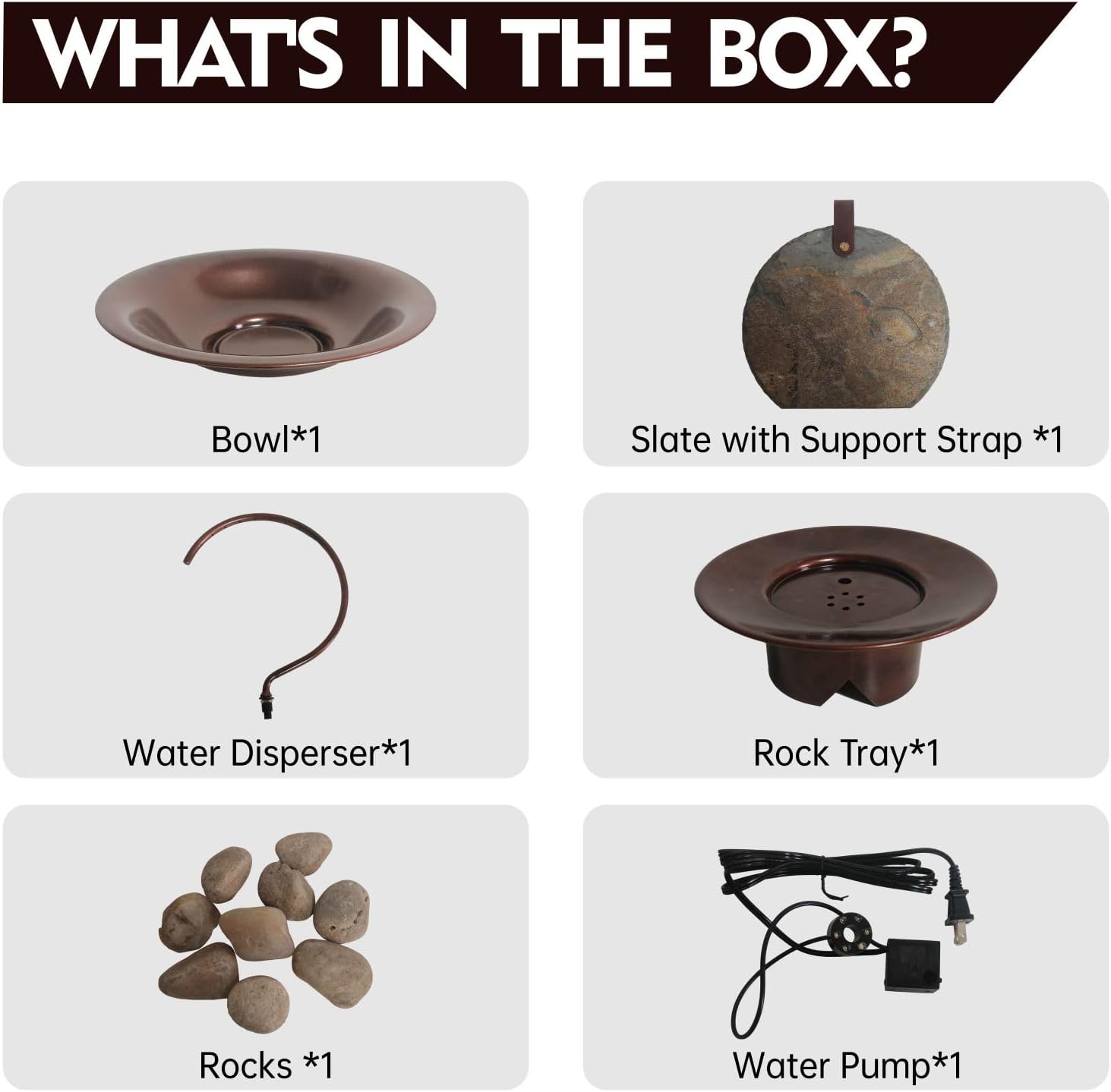 Indoor Waterfall Fountain with Light for Home Office Decor