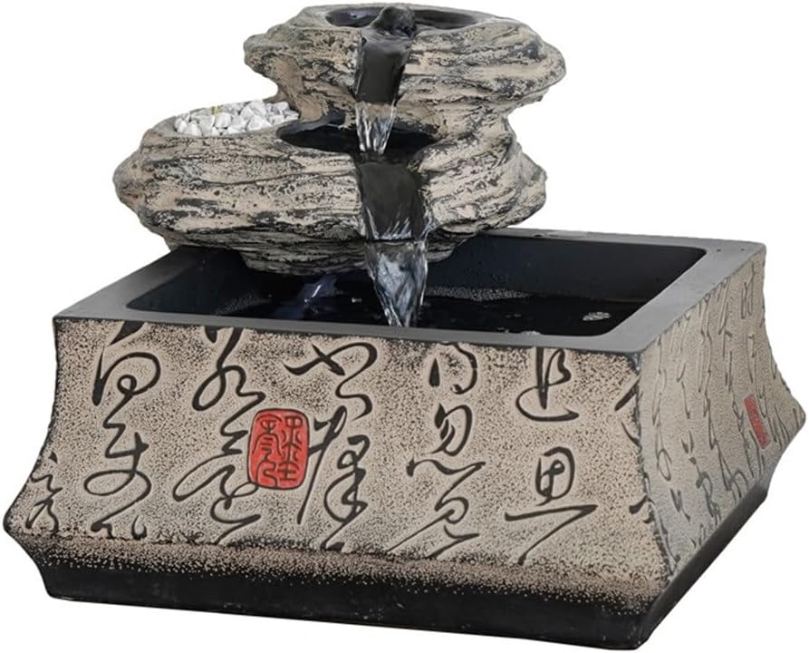 Running Water Ornament Small Fountain Decor for Home Office