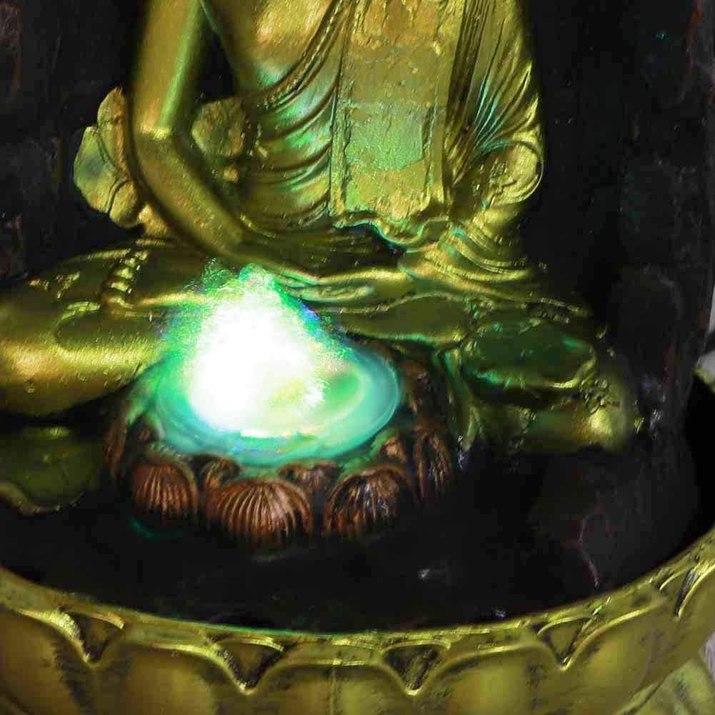 Focket Tabletop Fountain with LED Light and Water Sound