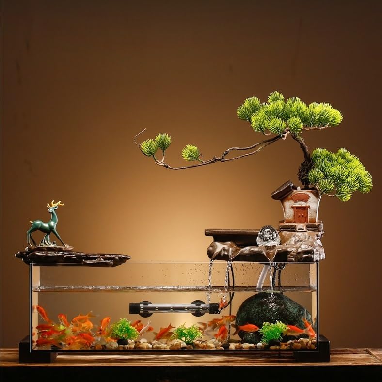 Indoor Fountain Tabletop Fountain with Flowing Water for Home Office Decor