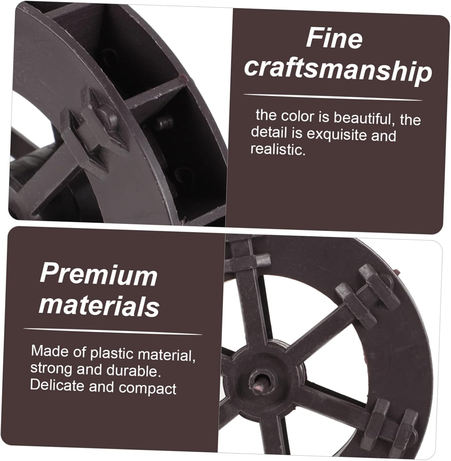 2pcs Fountain Feng Shui Wheel Sculpture Decor Tabletop Mini Waterfall Accessories