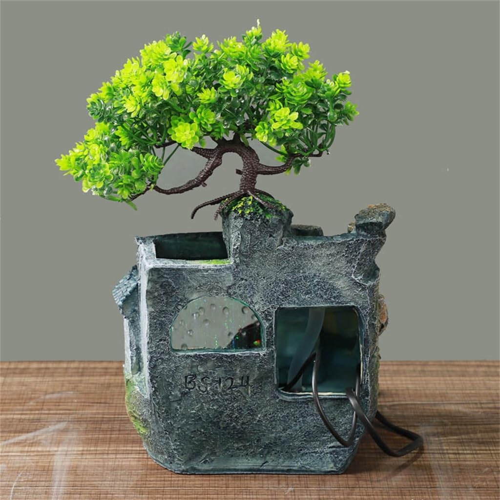 Mini Rockery Water Fountain Humidifier Decor