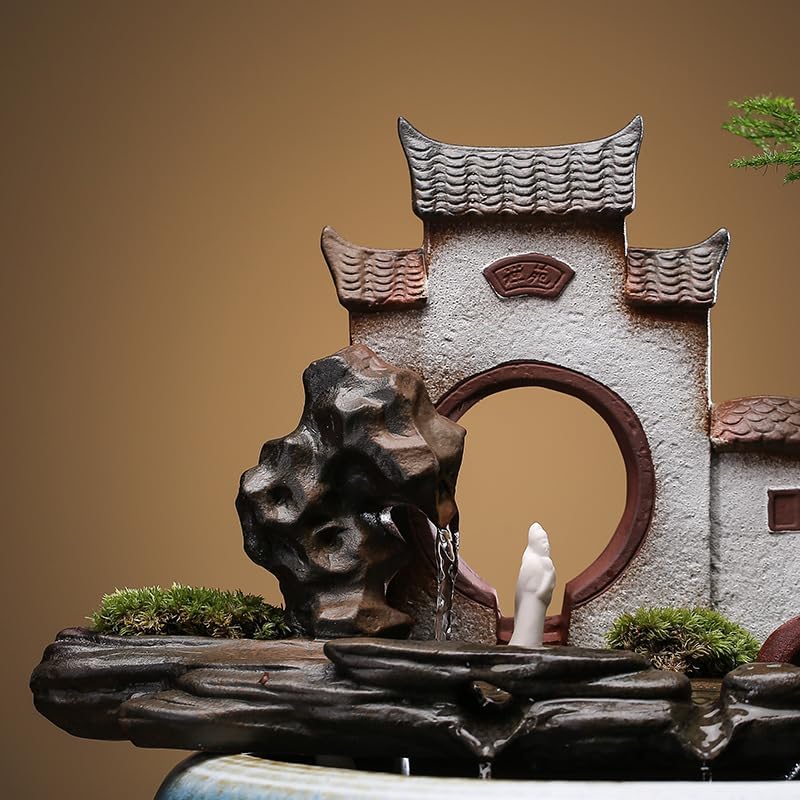 Elegant Indoor Ceramic Fountain for Home Office Decor