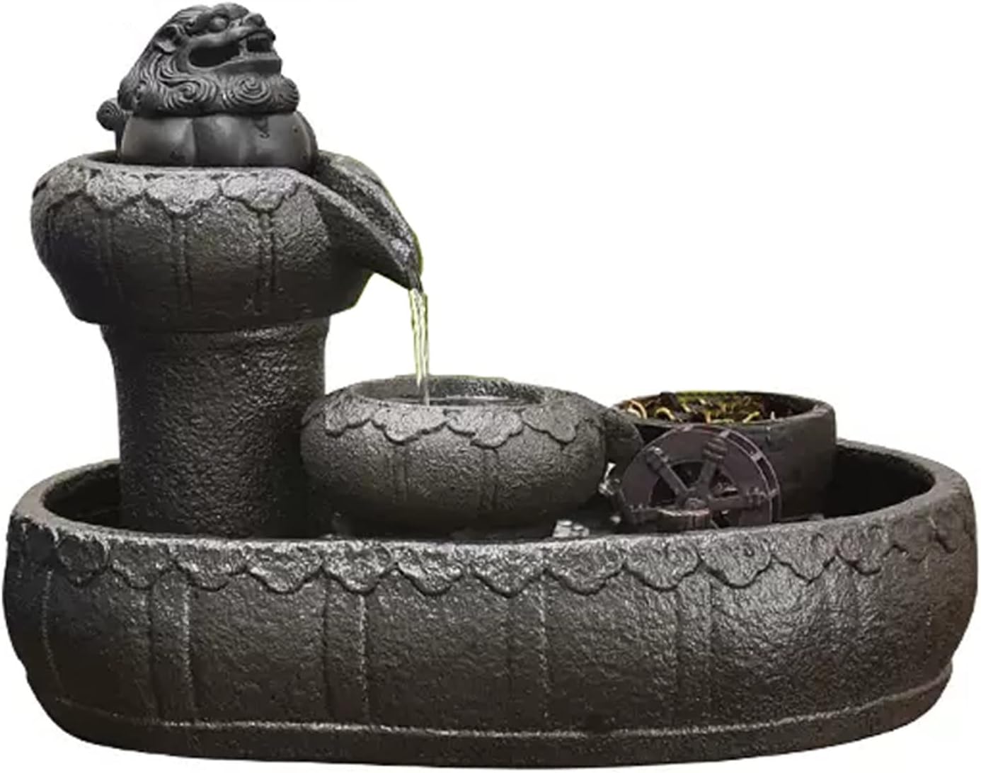 Office Fountain Ceramic Tabletop Fountain Indoor Mini Water Feature Home Decor