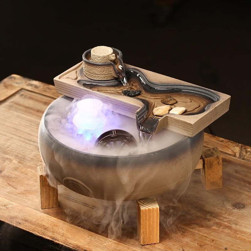 Calm Indoor Tabletop Fountain Ceramic Water Decor