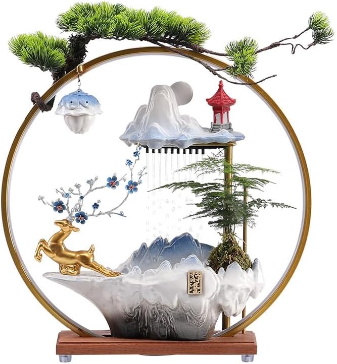 Zen Waterfall Tabletop Fountain with Circulating Water