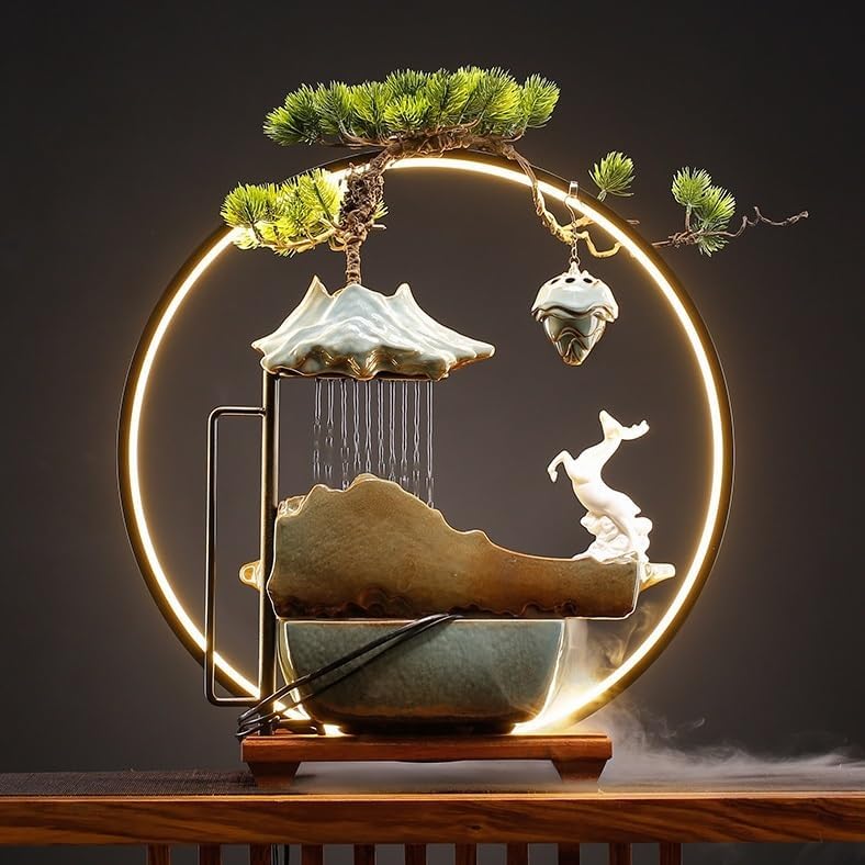 Chinese Zen Style Desktop Water Fountain Decor