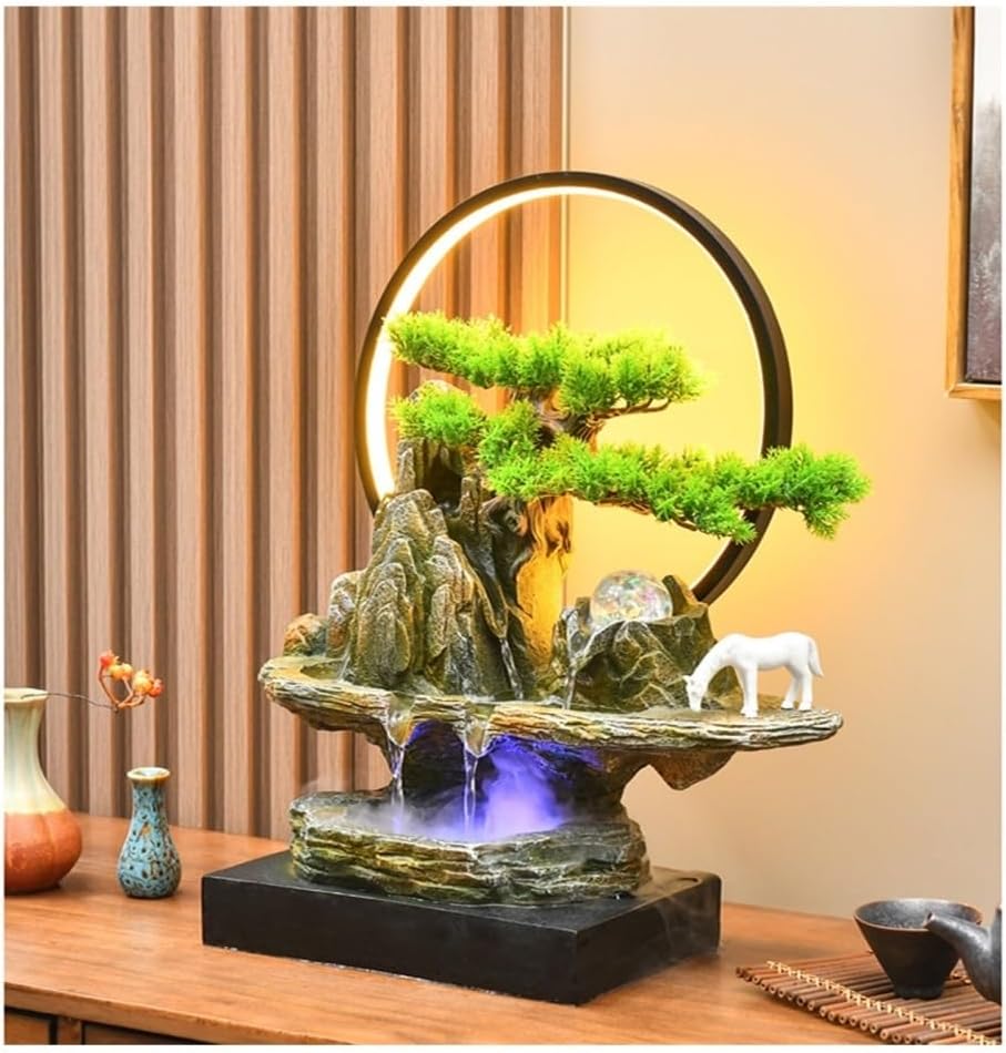 Elegant Tabletop Fountain with LED Light