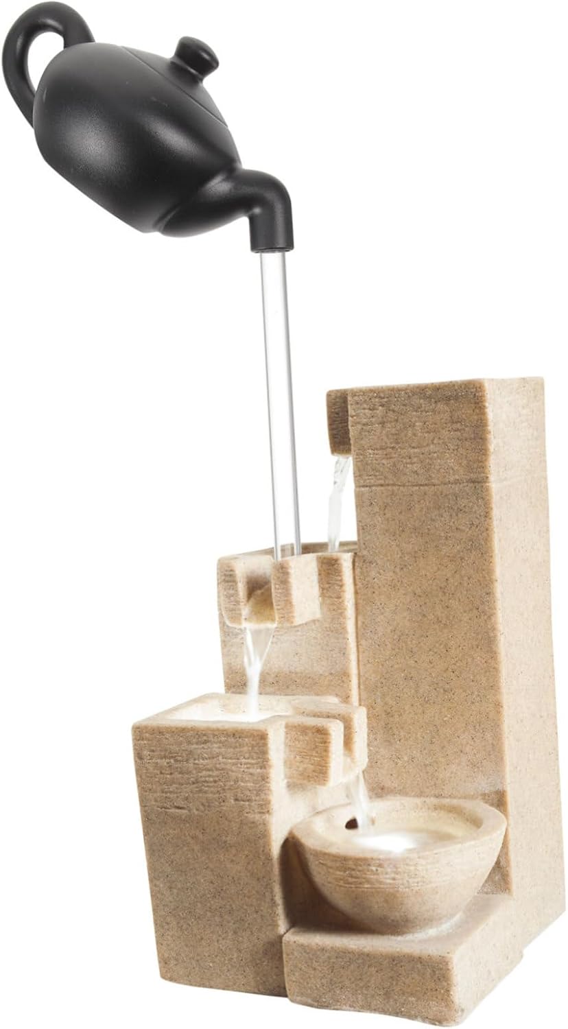 Suspended Teapot Waterfall Indoor Table Fountain DIY Decor