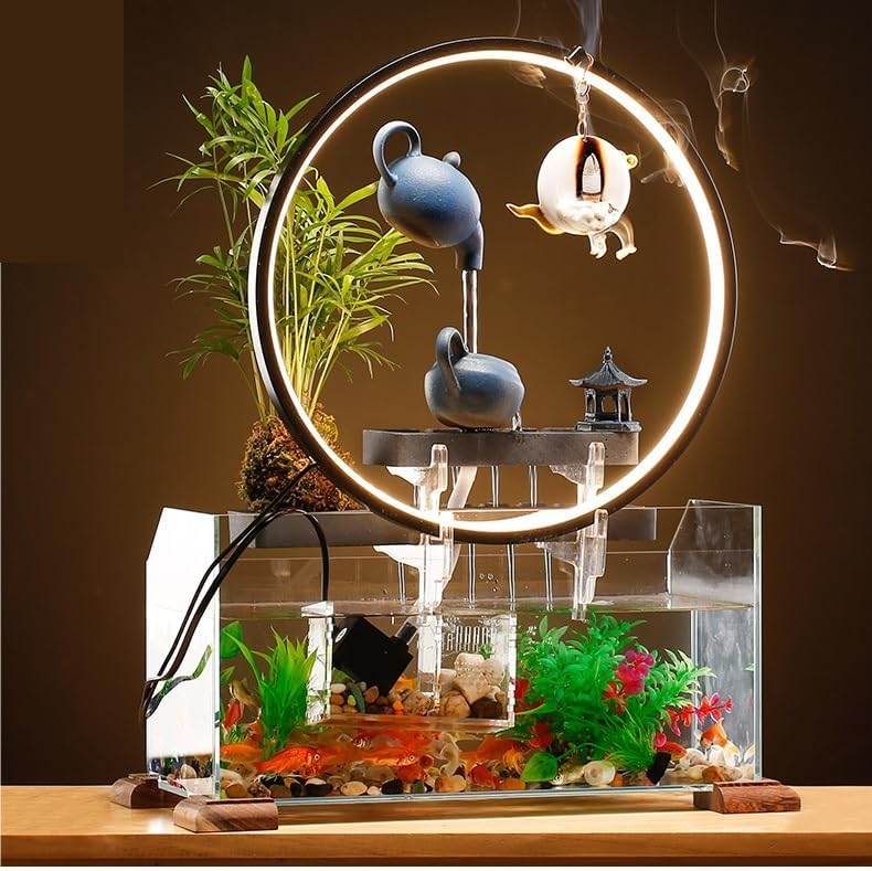 Indoor Fountain Tabletop Water Feature for Home Office Decor