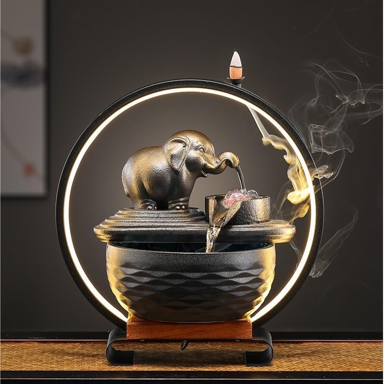 Indoor Water Fountain Desktop Decorative Zen Waterfall