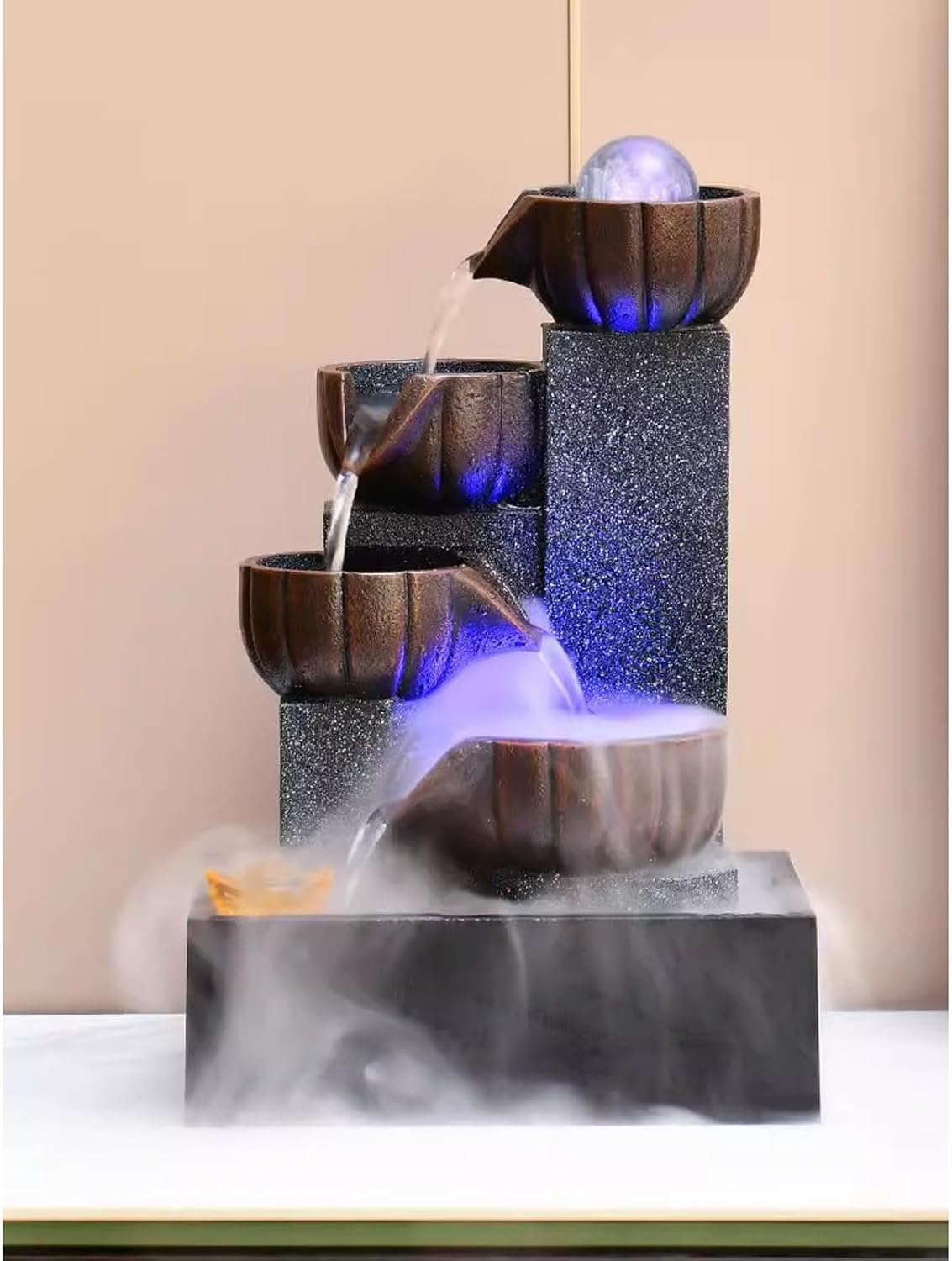 Stylish Tabletop Water Fountain for Home Office Meditation