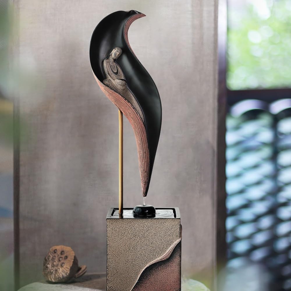 Elegant Desktop Water Fountain with Zen Design