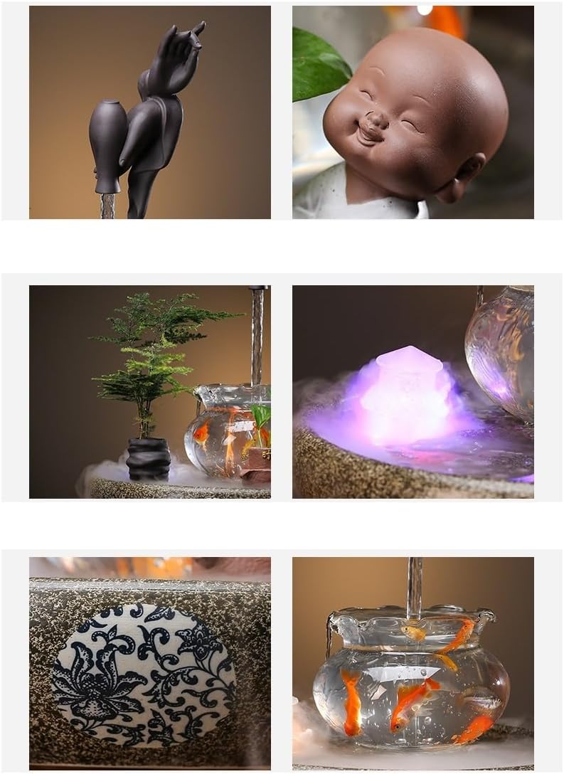 Elegant Indoor Tabletop Water Fountain for Home and Office Decoration