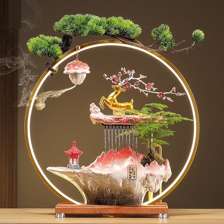 Aqua Style Water Fountain Indoor Decor Zen Waterfall